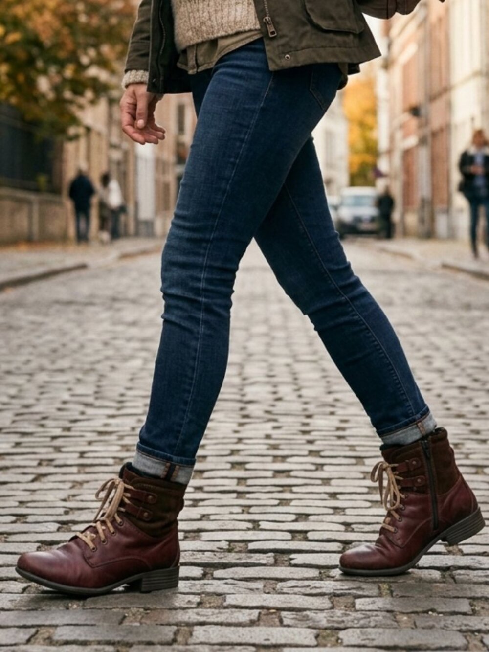 Joseph Seibel Sandra Purple Leather and Suede Moto Boots